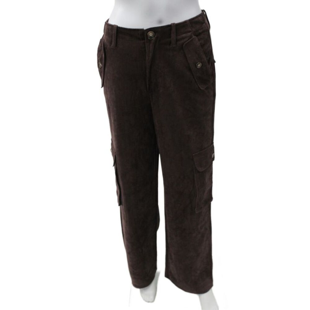 Blank NYC Womens Cargo Pants Brown 90% Polyester Button Size 26